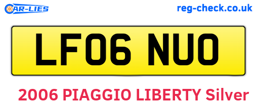 LF06NUO are the vehicle registration plates.