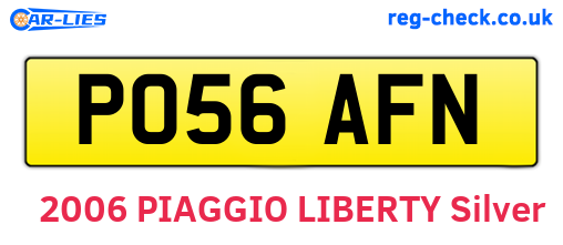 PO56AFN are the vehicle registration plates.