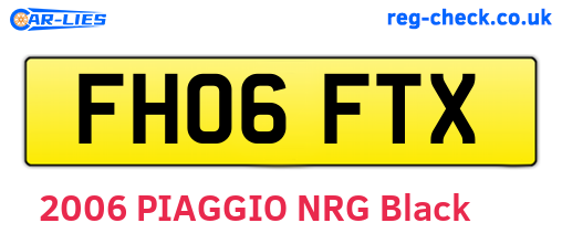 FH06FTX are the vehicle registration plates.