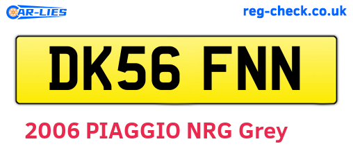 DK56FNN are the vehicle registration plates.