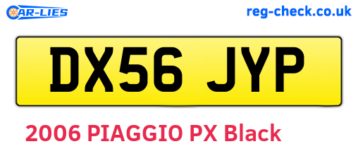 DX56JYP are the vehicle registration plates.