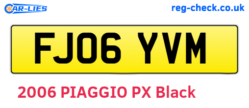 FJ06YVM are the vehicle registration plates.
