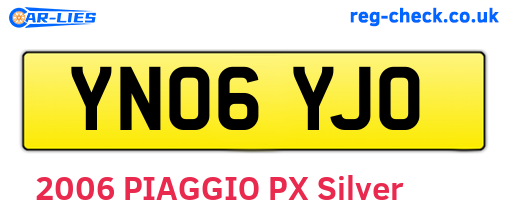 YN06YJO are the vehicle registration plates.
