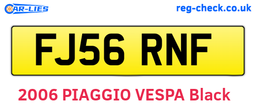 FJ56RNF are the vehicle registration plates.