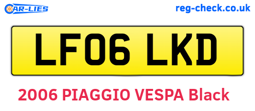 LF06LKD are the vehicle registration plates.