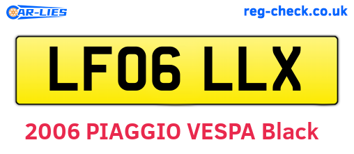LF06LLX are the vehicle registration plates.