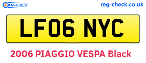 LF06NYC are the vehicle registration plates.