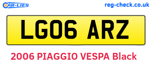 LG06ARZ are the vehicle registration plates.