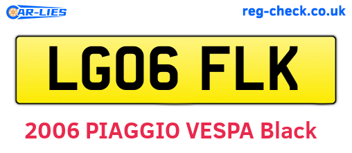 LG06FLK are the vehicle registration plates.