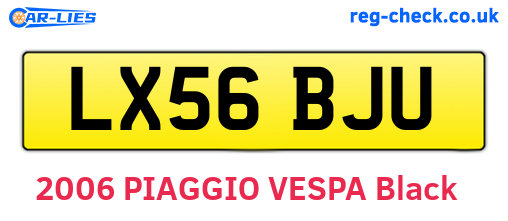 LX56BJU are the vehicle registration plates.