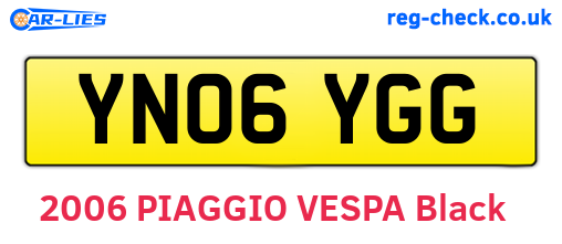 YN06YGG are the vehicle registration plates.