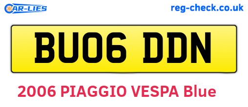 BU06DDN are the vehicle registration plates.