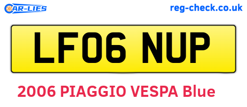 LF06NUP are the vehicle registration plates.