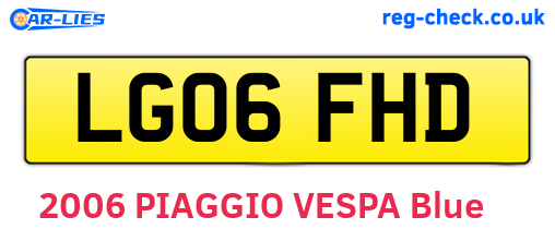 LG06FHD are the vehicle registration plates.