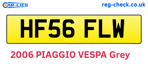 HF56FLW are the vehicle registration plates.