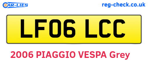 LF06LCC are the vehicle registration plates.