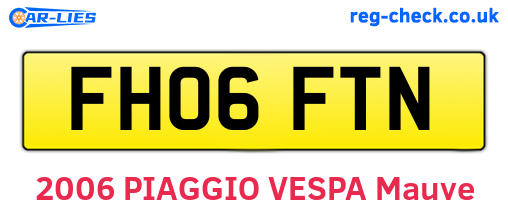 FH06FTN are the vehicle registration plates.