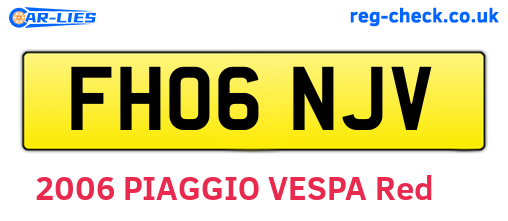 FH06NJV are the vehicle registration plates.