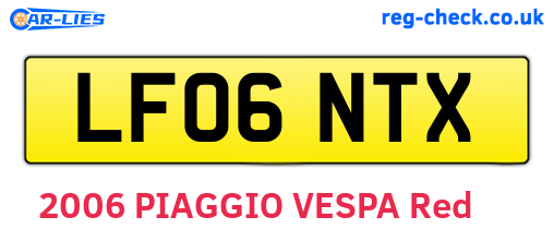LF06NTX are the vehicle registration plates.