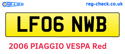 LF06NWB are the vehicle registration plates.