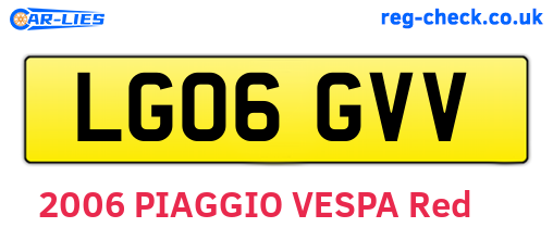LG06GVV are the vehicle registration plates.