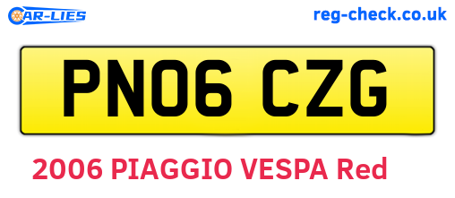 PN06CZG are the vehicle registration plates.