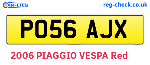 PO56AJX are the vehicle registration plates.