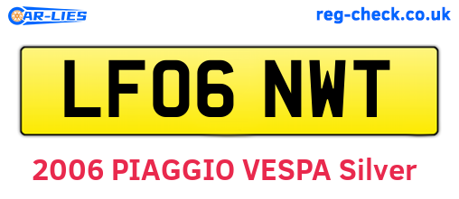 LF06NWT are the vehicle registration plates.