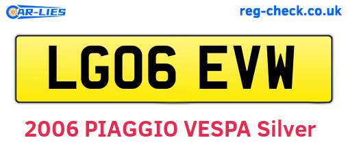 LG06EVW are the vehicle registration plates.