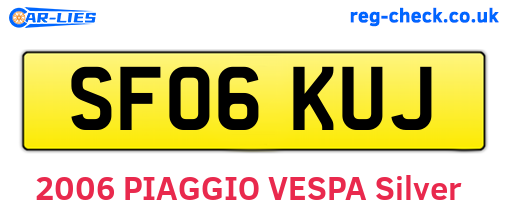 SF06KUJ are the vehicle registration plates.
