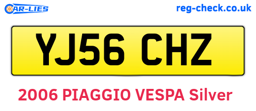 YJ56CHZ are the vehicle registration plates.