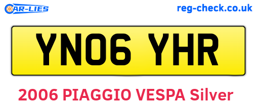 YN06YHR are the vehicle registration plates.