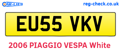 EU55VKV are the vehicle registration plates.