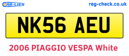 NK56AEU are the vehicle registration plates.