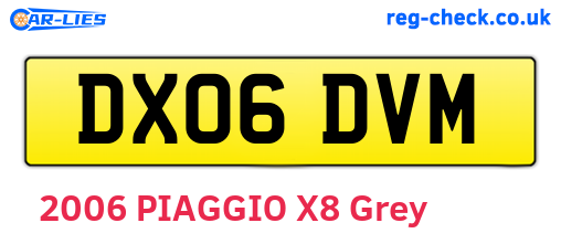 DX06DVM are the vehicle registration plates.
