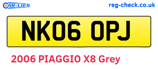 NK06OPJ are the vehicle registration plates.