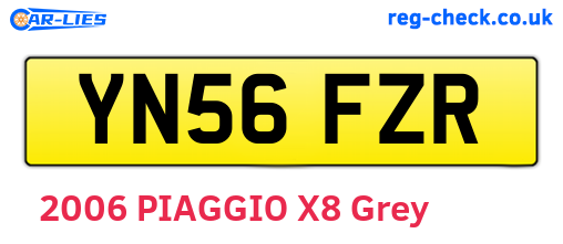 YN56FZR are the vehicle registration plates.