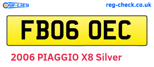 FB06OEC are the vehicle registration plates.