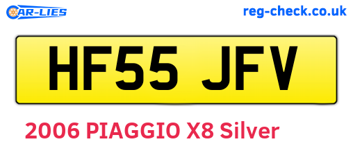 HF55JFV are the vehicle registration plates.