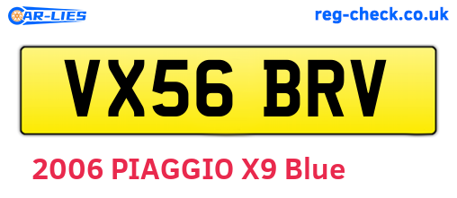 VX56BRV are the vehicle registration plates.