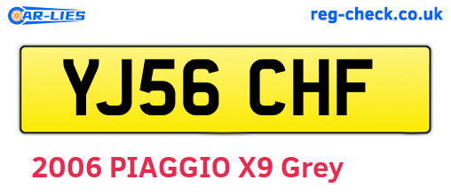 YJ56CHF are the vehicle registration plates.