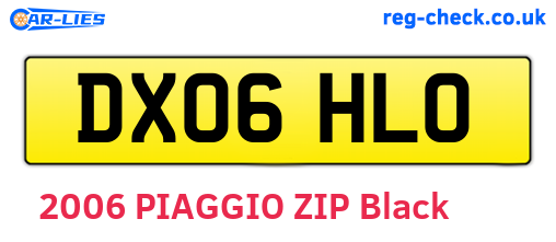 DX06HLO are the vehicle registration plates.