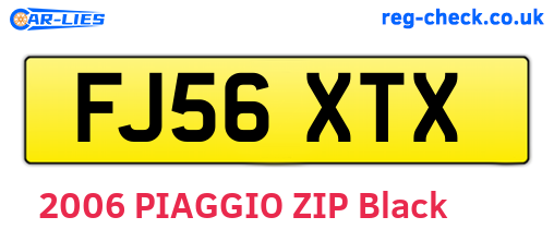 FJ56XTX are the vehicle registration plates.