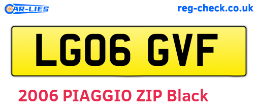 LG06GVF are the vehicle registration plates.