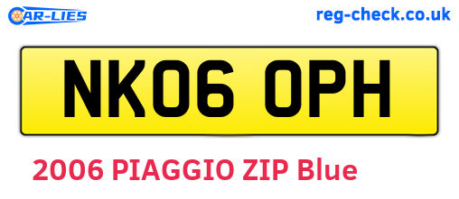 NK06OPH are the vehicle registration plates.