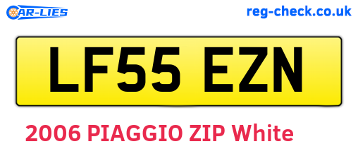 LF55EZN are the vehicle registration plates.