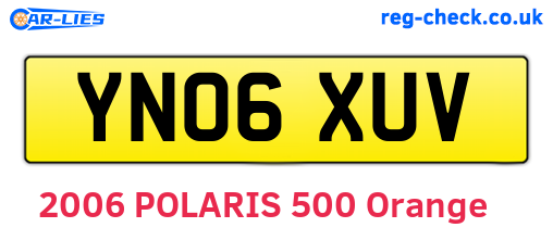 YN06XUV are the vehicle registration plates.