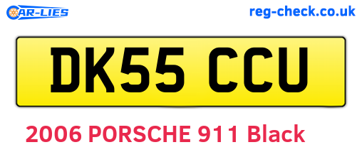 DK55CCU are the vehicle registration plates.