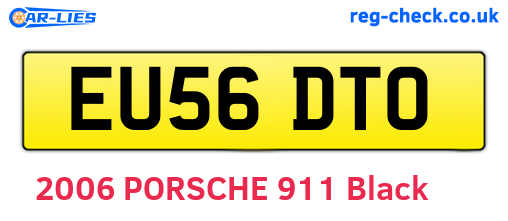 EU56DTO are the vehicle registration plates.