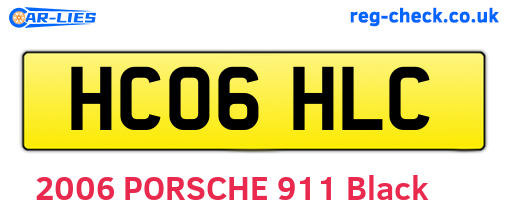 HC06HLC are the vehicle registration plates.